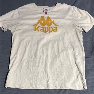 Kappa Cream Tee with Gold Logo
